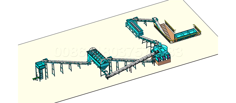 Double roller press granulator compost production line