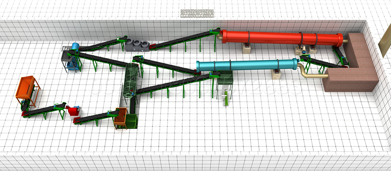 Small scale fertilizer granulation production line